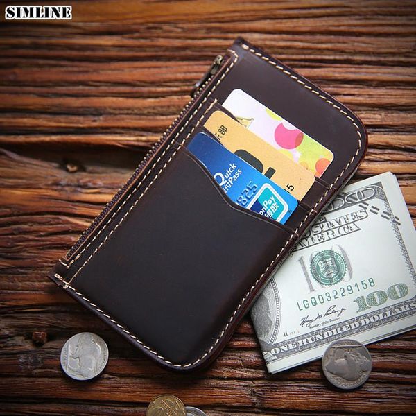 wallets simline genuine leather wallet men vintage crazy horse cow short slim coin purse card holder with zipper pocket, Red;black
wallets simline genuine leather wallet men vintage crazy horse cow short slim coin purse card holder with zipper pocket, Red;black