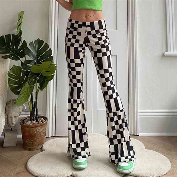 black white plaid y2k sweatpants high waist classic flare pants for women fashion aesthetic trousers female bottom 210510
black white plaid y2k sweatpants high waist classic flare pants for women fashion aesthetic trousers female bottom 210510