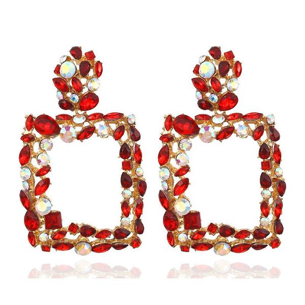 stud big full crystal earrings geometric square vintage white red green blue black for women earing jewelry, Golden;silver
stud big full crystal earrings geometric square vintage white red green blue black for women earing jewelry, Golden;silver