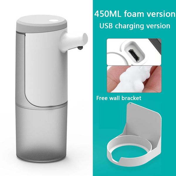 liquid soap dispenser 450ml handshand wash automatic usb charging smart sensor touchless wall-mounted household
liquid soap dispenser 450ml handshand wash automatic usb charging smart sensor touchless wall-mounted household
