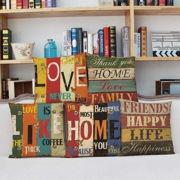 colorful letters office bar decoration linen pillow cover customized wholesale back cushion backrest core cases cushion/decorative
colorful letters office bar decoration linen pillow cover customized wholesale back cushion backrest core cases cushion/decorative