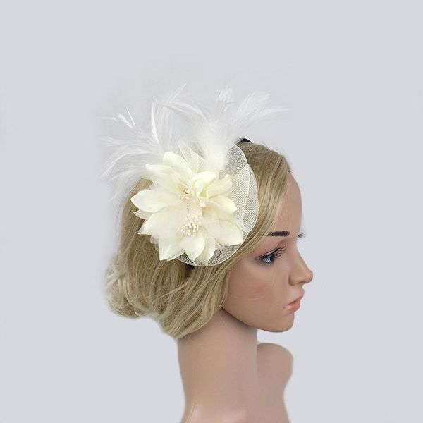 hair clips & barrettes boutique flower hat headband net yarn feather headdress bridal wedding party accessories, Golden;silver
hair clips & barrettes boutique flower hat headband net yarn feather headdress bridal wedding party accessories, Golden;silver