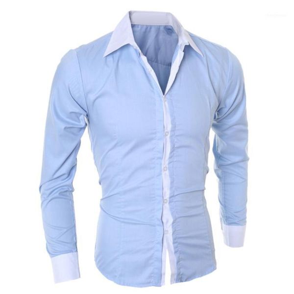 men's dress shirts long sleeved color block cuff slim shirt chest pocket suit casual button turn down collar business, White;black
men's dress shirts long sleeved color block cuff slim shirt chest pocket suit casual button turn down collar business, White;black