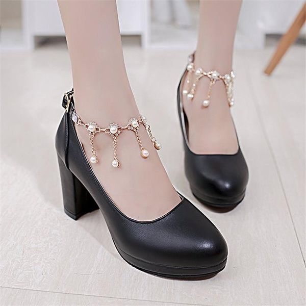 dress shoes 2021 women thick heel round head patent leather pumps white high rhinestone platform all match a676, Black
dress shoes 2021 women thick heel round head patent leather pumps white high rhinestone platform all match a676, Black
