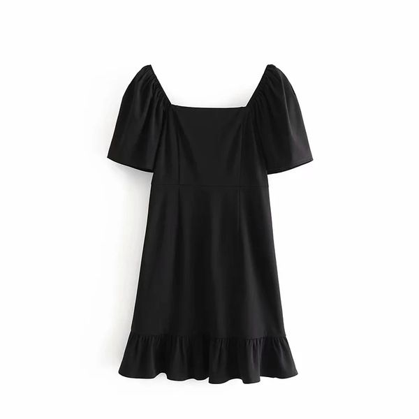vintage solid square collar trendy bodycon mini dress retro ruffled waist elegant party streetwear slim dresses femme 210521, Black;gray
vintage solid square collar trendy bodycon mini dress retro ruffled waist elegant party streetwear slim dresses femme 210521, Black;gray