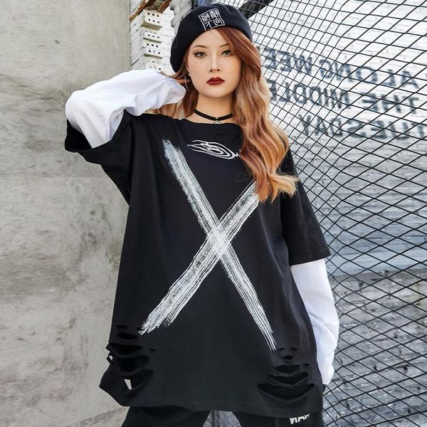 women's t-shirt korean graphic t shirt women clothes aesthetic grunge oversize tee trendy loose fake 2 piece tshirt color block print y, White
women's t-shirt korean graphic t shirt women clothes aesthetic grunge oversize tee trendy loose fake 2 piece tshirt color block print y, White