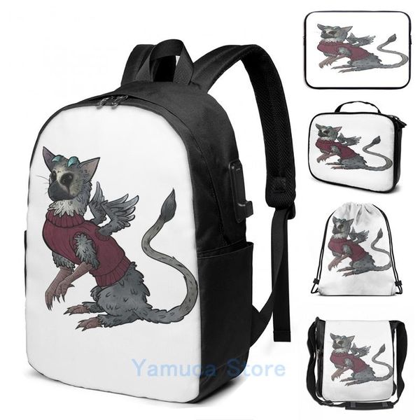 backpack funny graphic print the last guardian trico wearing a tricot usb charge men school bags women bag travel laptop
backpack funny graphic print the last guardian trico wearing a tricot usb charge men school bags women bag travel laptop