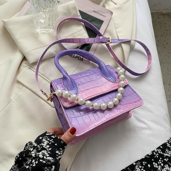 evening bags summer gradient color high-quality western-style bag 2021 fashion women's designer crocodile pattern pearl messenger
evening bags summer gradient color high-quality western-style bag 2021 fashion women's designer crocodile pattern pearl messenger