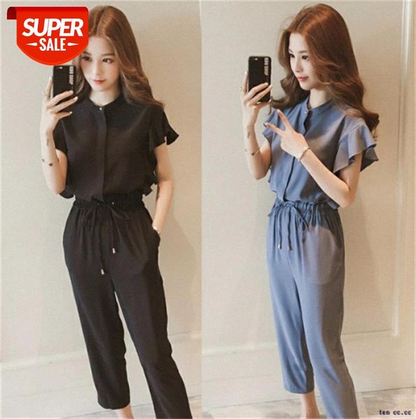 ice silk set women fashion western style casual chiffon short-sleeved shirt harem pants two-piece suit #r35m, Black
ice silk set women fashion western style casual chiffon short-sleeved shirt harem pants two-piece suit #r35m, Black