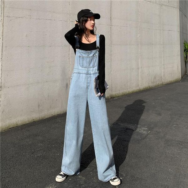 women's jeans woman pants plaid denim suspender high waist spring and autumn one-piece trousers pantalones vaqueros mujer, Blue
women's jeans woman pants plaid denim suspender high waist spring and autumn one-piece trousers pantalones vaqueros mujer, Blue