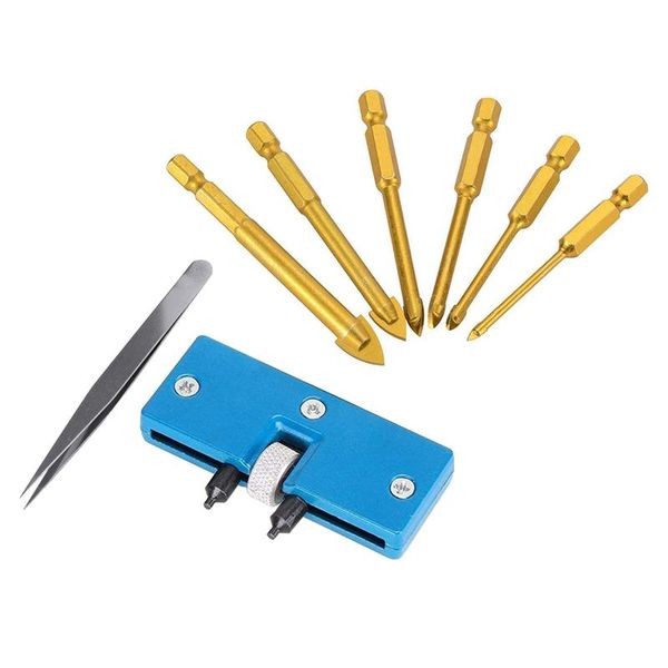 repair tools & kits 6pcs glass drill bits set tile ceramic drilling with adjustable and detachable screw wrench tweezers
repair tools & kits 6pcs glass drill bits set tile ceramic drilling with adjustable and detachable screw wrench tweezers