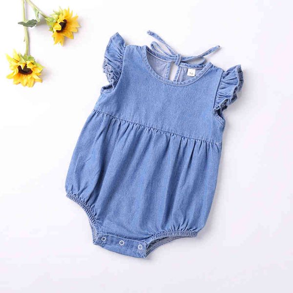 rompers summer denim flying sleeve romper baby clothes toddler girl bodysuits children tjzn, Blue
rompers summer denim flying sleeve romper baby clothes toddler girl bodysuits children tjzn, Blue