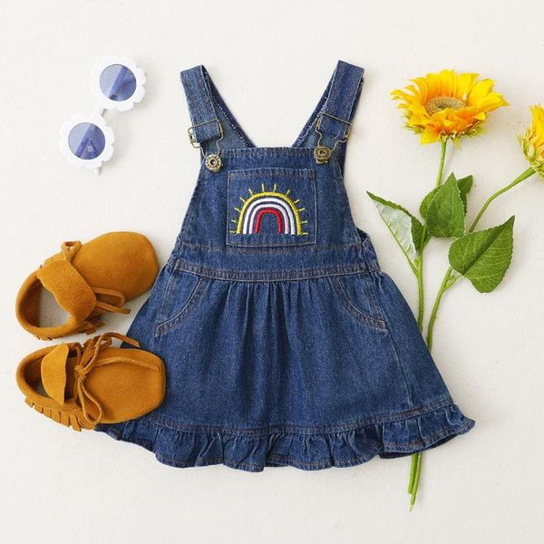 girl's dresses summer cute baby girls dress clothes toddler girl embroidery pattern denim strap suspenders, Red;yellow
girl's dresses summer cute baby girls dress clothes toddler girl embroidery pattern denim strap suspenders, Red;yellow