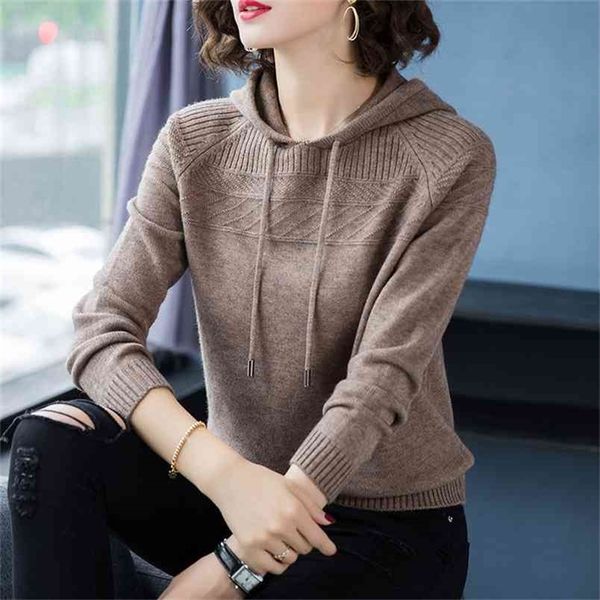 hooded knitted sweater women loose casual frill long sleeves solid color breathable pullover jumpers female spring summer 210427, White;black
hooded knitted sweater women loose casual frill long sleeves solid color breathable pullover jumpers female spring summer 210427, White;black
