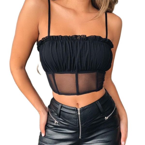 summer fashion camis women black spaghetti strap mesh camisole female chiffon ruffles short white vest women's t-shirt
summer fashion camis women black spaghetti strap mesh camisole female chiffon ruffles short white vest women's t-shirt
