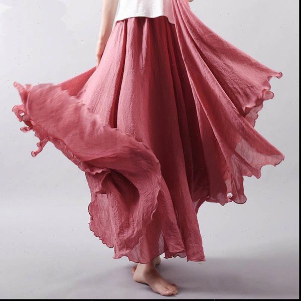 cotton long summer candy women skirts color pleated a linen big circel faldas female vintage elastic waist beach maxi, Black
cotton long summer candy women skirts color pleated a linen big circel faldas female vintage elastic waist beach maxi, Black