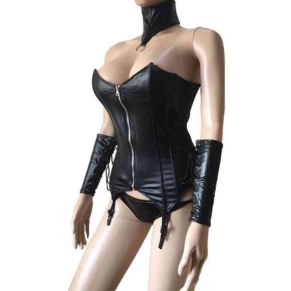 bustiers & corsets female bandage black pu leather front zip over bust bustier corset neck collar gloves gothic punk women fetish wear costu, Black;white
bustiers & corsets female bandage black pu leather front zip over bust bustier corset neck collar gloves gothic punk women fetish wear costu, Black;white