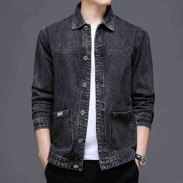 denim jacket men black jean coats causal motorcycle cowboy coat minimalist streetwear turn down collar denim jacket y1122, Black;brown
denim jacket men black jean coats causal motorcycle cowboy coat minimalist streetwear turn down collar denim jacket y1122, Black;brown