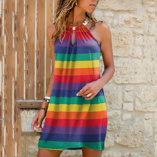 casual dresses vintage dress rainbow women's summer metal hanging neck print ladies strapless knee-length refreshing vestido 2021, Black;gray
casual dresses vintage dress rainbow women's summer metal hanging neck print ladies strapless knee-length refreshing vestido 2021, Black;gray