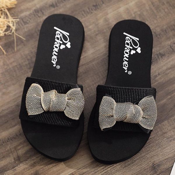 slippers shoes woman girls bling bow summer women beach female bohemian style slides flat zapatos, Black
slippers shoes woman girls bling bow summer women beach female bohemian style slides flat zapatos, Black