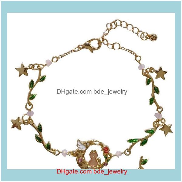 charm jewelrycharm bracelets fashion girl sen green leaf cat bracelet sweet princess style jewelry simple female aessories drop delivery 202, Golden;silver
charm jewelrycharm bracelets fashion girl sen green leaf cat bracelet sweet princess style jewelry simple female aessories drop delivery 202, Golden;silver