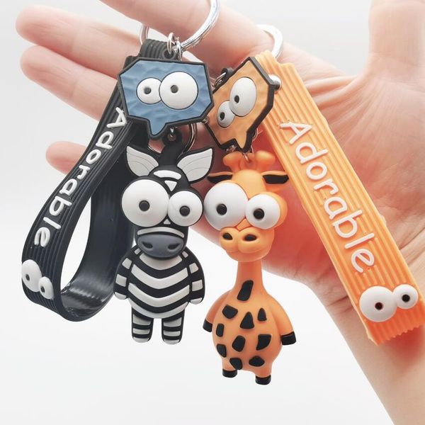 2021 new cartoon key chain pvc zebra giraffe toy car ring birthday gift children's handbag charm cool, Silver
2021 new cartoon key chain pvc zebra giraffe toy car ring birthday gift children's handbag charm cool, Silver