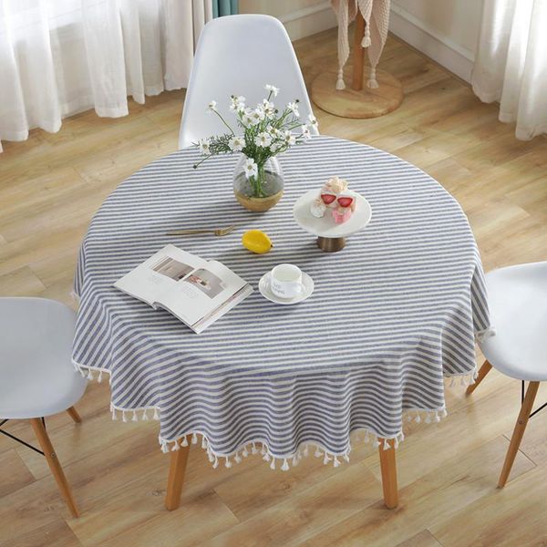 table cloth round japan style striped tassel tablecloth washable polyester cotton christmas decoration for home wedding party
table cloth round japan style striped tassel tablecloth washable polyester cotton christmas decoration for home wedding party
