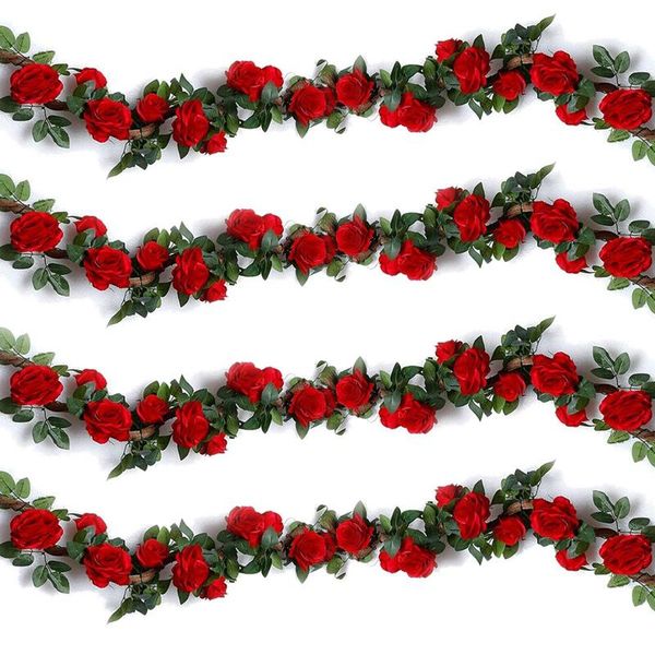 decorative flowers & wreaths 4pcs artificial rose vines ,fake silk garlands hanging ivy plants for wedding home office arch arrangement dec
decorative flowers & wreaths 4pcs artificial rose vines ,fake silk garlands hanging ivy plants for wedding home office arch arrangement dec