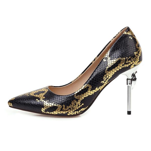 dress shoes fashion snake print high heels women quality pointed toe women's pumps luxury heeled woman large size 48, Black
dress shoes fashion snake print high heels women quality pointed toe women's pumps luxury heeled woman large size 48, Black