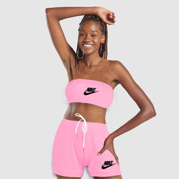 women's casual bra sports yoga shorts set, Red;black
women's casual bra sports yoga shorts set, Red;black