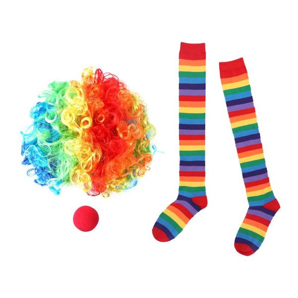 party decoration halloween clown cosplay accessories children circus fancy dress up costume props knee thigh high sock wigs sponge nose
party decoration halloween clown cosplay accessories children circus fancy dress up costume props knee thigh high sock wigs sponge nose