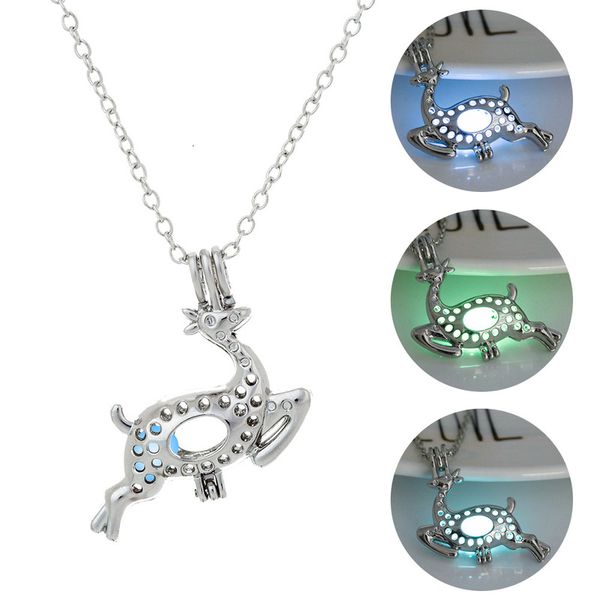 christmas elk necklace fashion halloween luminous accessories personalized creative deer animal pendant, Silver
christmas elk necklace fashion halloween luminous accessories personalized creative deer animal pendant, Silver