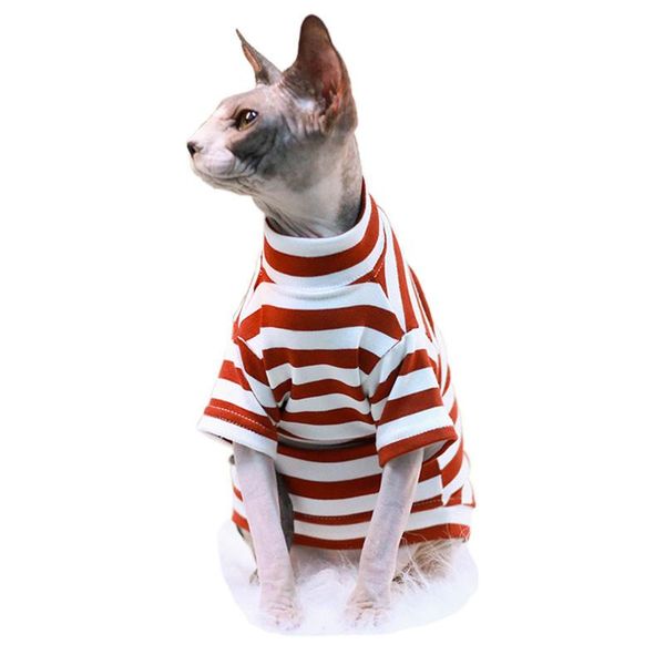 classic stripe cotton cat clothes spring summer apparel hairless outfits sphynx costumes
classic stripe cotton cat clothes spring summer apparel hairless outfits sphynx costumes