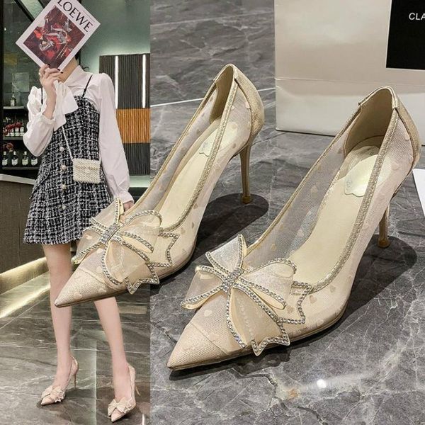 dress shoes spring and summer high heels women fashion butterfly-knot thin mesh (air mesh) pointed toe party slip-on 5cm-8cm, Black
dress shoes spring and summer high heels women fashion butterfly-knot thin mesh (air mesh) pointed toe party slip-on 5cm-8cm, Black