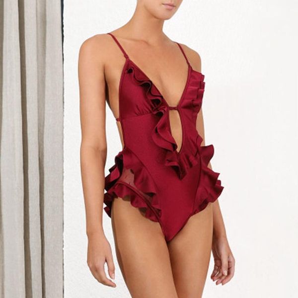 flounce one piece swimsuit female swimwear women v neck bathing suit beach wear ruffled backless bodysuit monokini one-piece suits
flounce one piece swimsuit female swimwear women v neck bathing suit beach wear ruffled backless bodysuit monokini one-piece suits