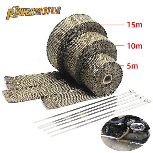 5m/10m/15m/20m exhaust motorcycle thermal tape header heat wrap manifold insulation roll resistant with stainless ties pipe
5m/10m/15m/20m exhaust motorcycle thermal tape header heat wrap manifold insulation roll resistant with stainless ties pipe