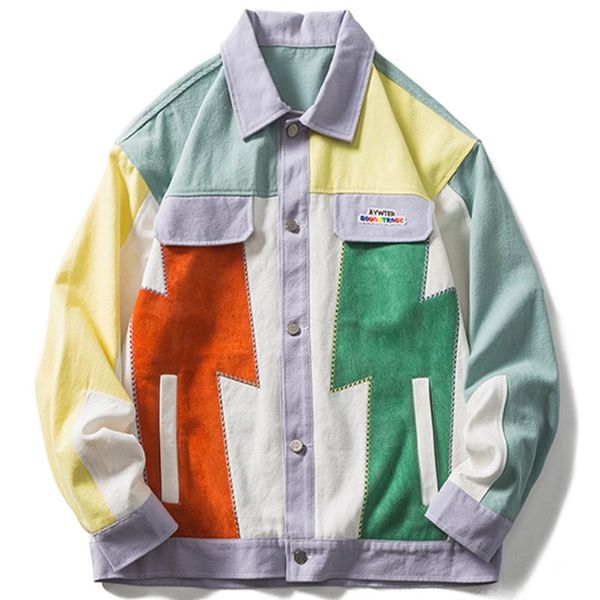 men's jackets lacible baseball men streetwear harajuku hip hop vintage color block patchwork coat fashion casual urban outwear, Black;brown
men's jackets lacible baseball men streetwear harajuku hip hop vintage color block patchwork coat fashion casual urban outwear, Black;brown