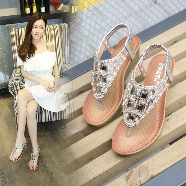 fashion sweet summer gladiator sandals med t-strap back strap women rome shoes wedges string bead, Black
fashion sweet summer gladiator sandals med t-strap back strap women rome shoes wedges string bead, Black