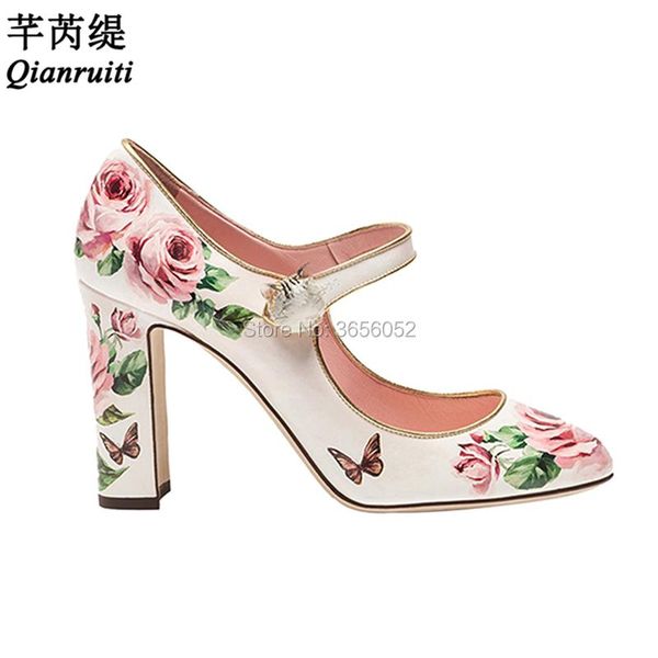 qianruiti rose flower printed leather woman shoes round toe block high heels party prom footwear cute kitten buckle mary janes dress, Black
qianruiti rose flower printed leather woman shoes round toe block high heels party prom footwear cute kitten buckle mary janes dress, Black