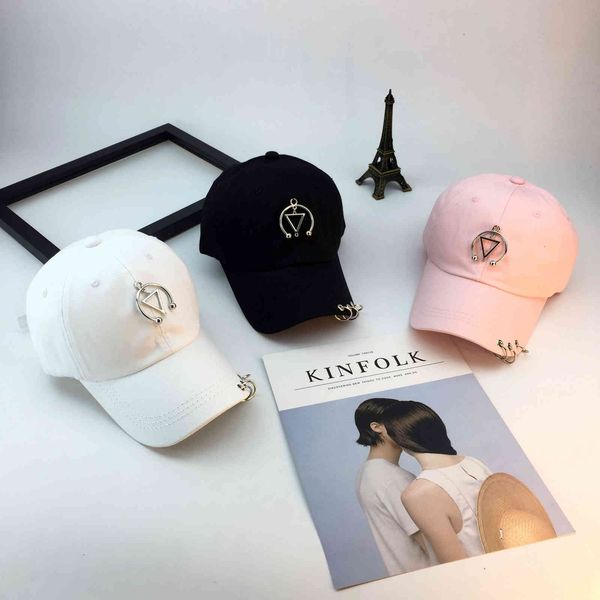 fashion street women's baseball cap summer korean metal ring decoration lovers casual, Blue;gray
fashion street women's baseball cap summer korean metal ring decoration lovers casual, Blue;gray