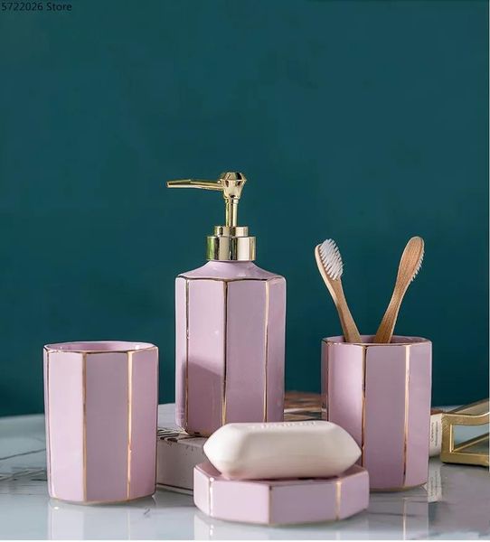 nordic pink ceramic bathroom set toothbrush holder lotion bottle toothpaste dispenser tray / supplies wedding gift bath accessory
nordic pink ceramic bathroom set toothbrush holder lotion bottle toothpaste dispenser tray / supplies wedding gift bath accessory