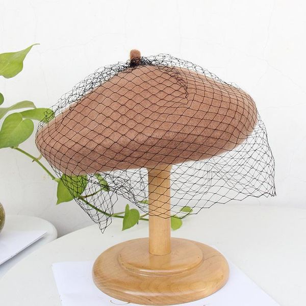 beanies autumn winter woolen beret hat british vintage painter elegant noble black gauze women
beanies autumn winter woolen beret hat british vintage painter elegant noble black gauze women