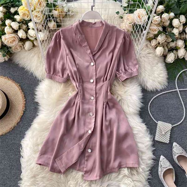 women's clothing retro suit collar breasted high waist thin shirt dress lady short sleeve solid color vestidos l905 210527, Black;gray
women's clothing retro suit collar breasted high waist thin shirt dress lady short sleeve solid color vestidos l905 210527, Black;gray