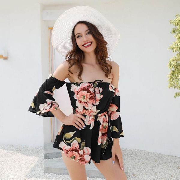 women's jumpsuits & rompers girl off shoulder playsuits women big flare sleeve red summer beach party casual lace up romper, Black;white
women's jumpsuits & rompers girl off shoulder playsuits women big flare sleeve red summer beach party casual lace up romper, Black;white