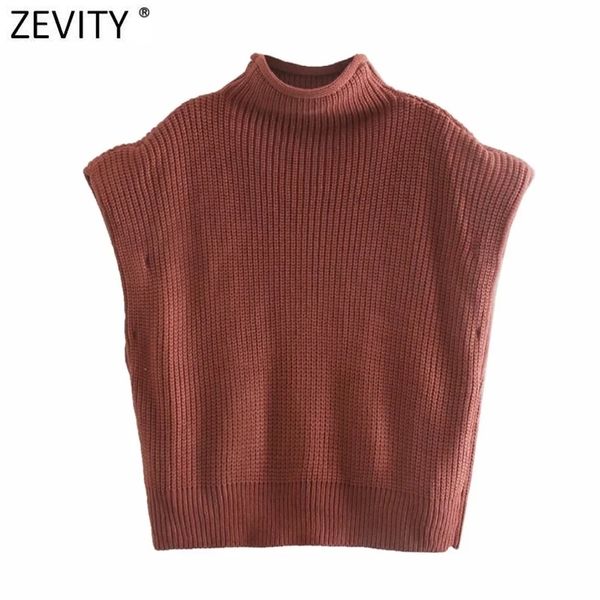 women high street shoulder padded design solid short knitting sweater femme chic sleeveles casual pullovers s533 210416, White;black
women high street shoulder padded design solid short knitting sweater femme chic sleeveles casual pullovers s533 210416, White;black