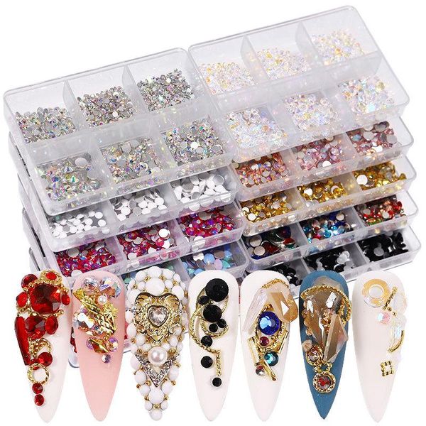 nail art decorations 3d gems flatback ab crystal rhinestones fashion diy beauty manicure decor glitter diamond nails, Silver;gold
nail art decorations 3d gems flatback ab crystal rhinestones fashion diy beauty manicure decor glitter diamond nails, Silver;gold