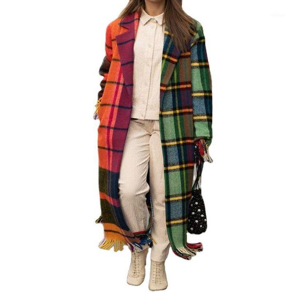 women's wool & blends 2021 autumn long sleeve print turn-down collar x-long coats for women fashion coat donsigent, Black
women's wool & blends 2021 autumn long sleeve print turn-down collar x-long coats for women fashion coat donsigent, Black