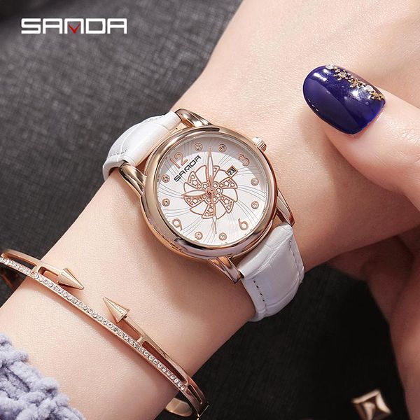 wristwatches 2021 sanda windmill dial design women watches fashion ladies white leather watch hand clock relogio feminino, Slivery;brown
wristwatches 2021 sanda windmill dial design women watches fashion ladies white leather watch hand clock relogio feminino, Slivery;brown