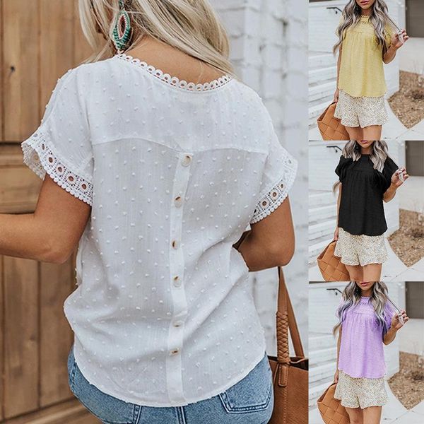women's t-shirt lady shirt women solid short sleeve crew neck t-shirts elegant summer t shirts, White
women's t-shirt lady shirt women solid short sleeve crew neck t-shirts elegant summer t shirts, White
