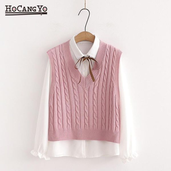 women's sweaters autumn woman knitted size 2021 preppy style two pieces pullover women jumper sweet knit sweater sueter mujer, White;black
women's sweaters autumn woman knitted size 2021 preppy style two pieces pullover women jumper sweet knit sweater sueter mujer, White;black